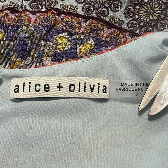 Alice + Olivia XS Mariska Mixed Print Multicolored Skort Romper - Picture 10 of 12